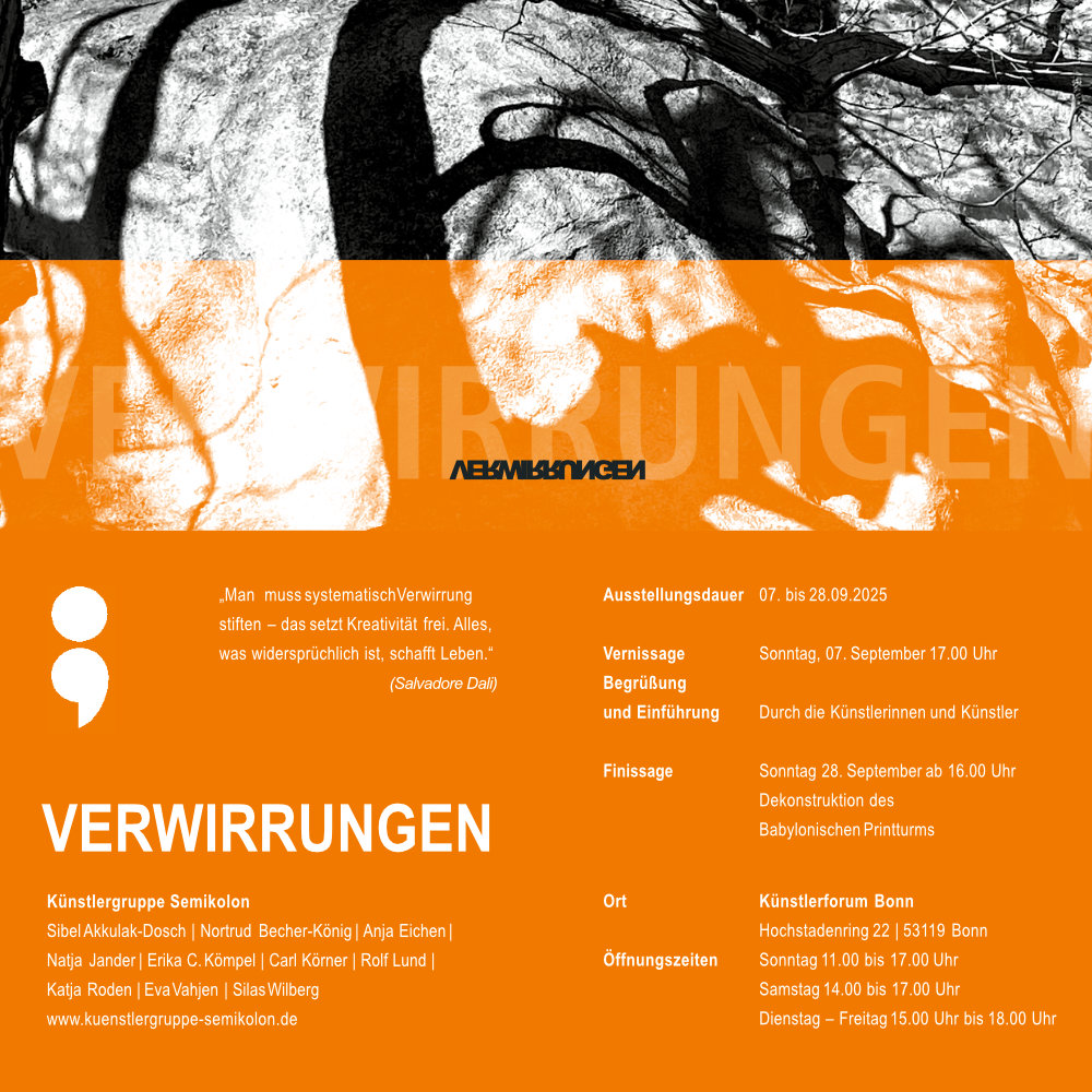 Flyer der Ausstellung Verwirrungen